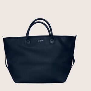 NIB Cincha Vegan Leather Go-Tote, Navy blue